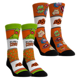 Unisex Rock Em Socks Oklahoma State Cowboys Muppets 2-Pack Crew Socks Set