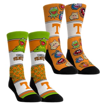 Unisex Rock Em  Tennessee Volunteers Muppets 2-Pack Crew Socks Set