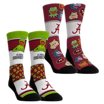 Youth Rock Em  Alabama Crimson Tide Muppets 2-Pack Crew Socks Set