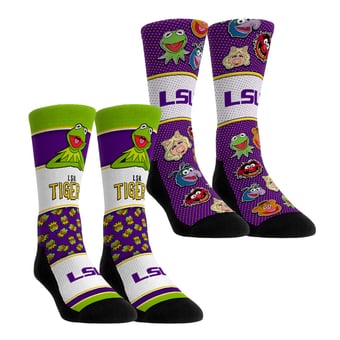 Youth Rock Em  LSU Tigers Muppets 2-Pack Crew Socks Set