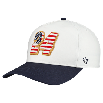 Men's '47 White William Byron Flag Fill Two-Tone Team Adjustable Hitch Hat