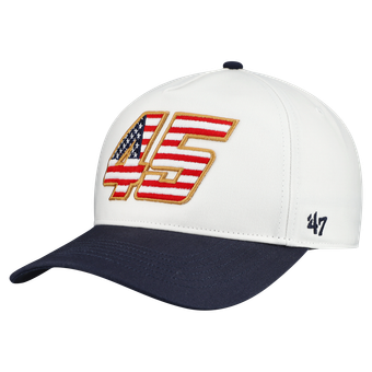 Men's '47 White Tyler Reddick Flag Fill Two-Tone Team Adjustable Hitch Hat