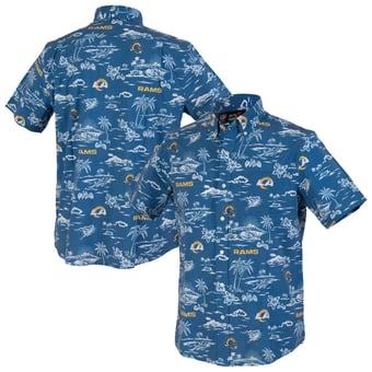 Men's Reyn Spooner  Royal Los Angeles Rams Kekai Performance Button-Down Top