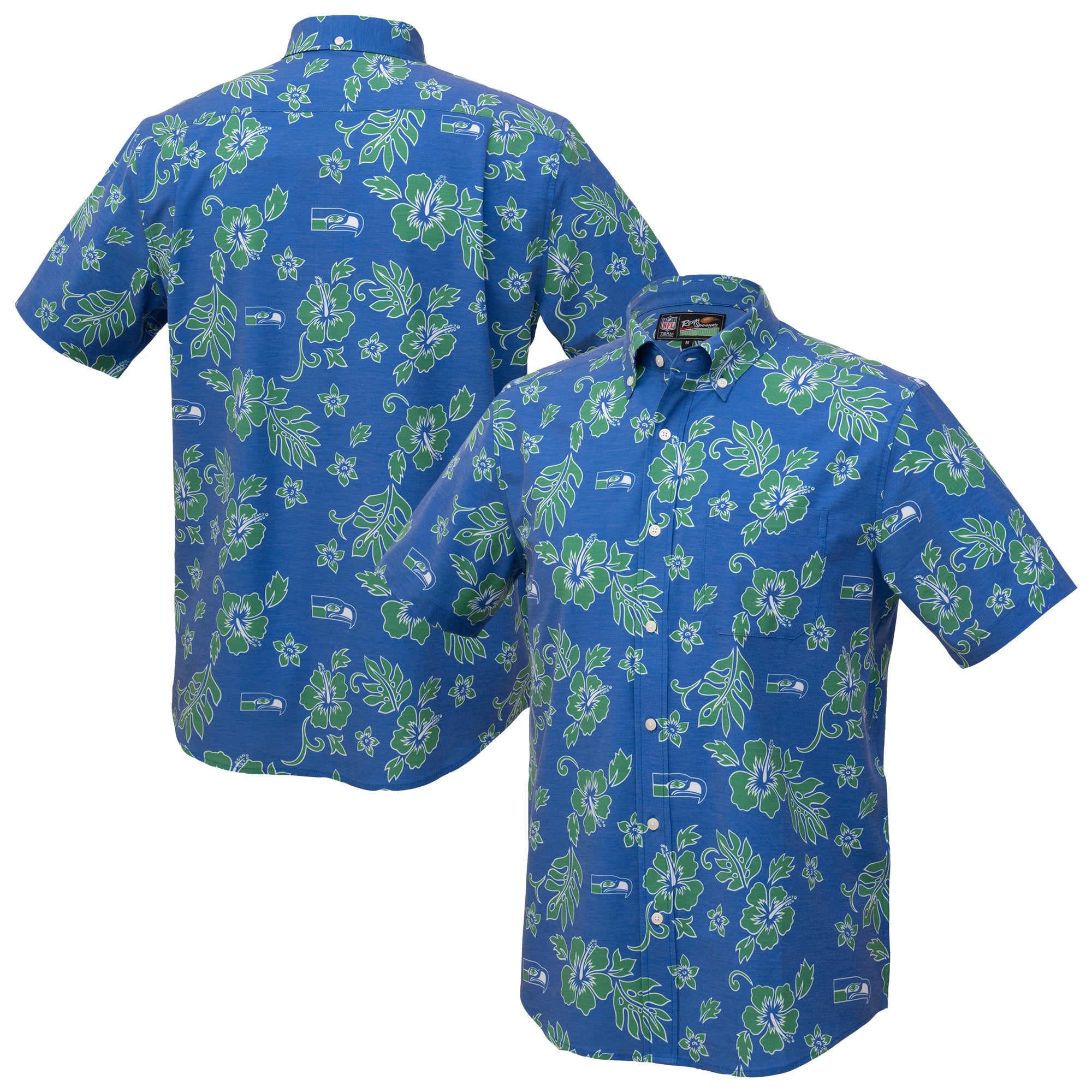 Men's Reyn Spooner College Navy Seattle Seahawks Kekai Performance Button-Down Top