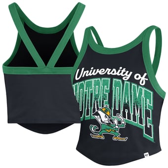 Women's '47 Navy Notre Dame Fighting Irish Shimmer Shadow Sporty Tank Top