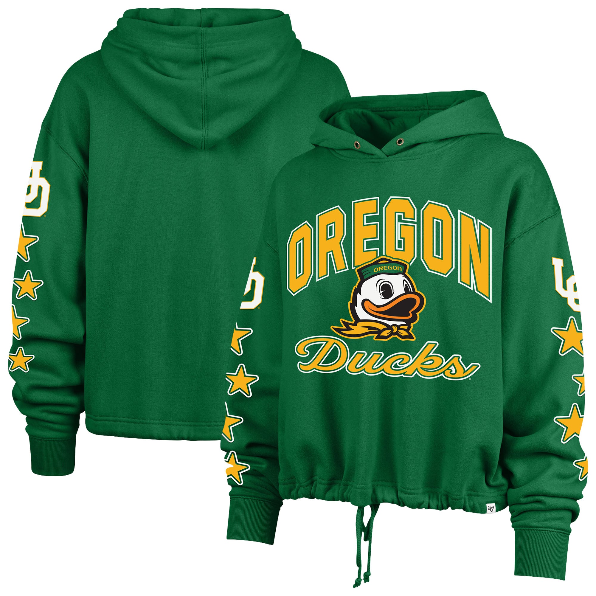Women's '47  Kelly Green Oregon Ducks Starry Eyed Venice Pullover Hoodie