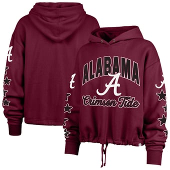 Women's '47  Crimson Alabama Crimson Tide Starry Eyed Venice Pullover Hoodie