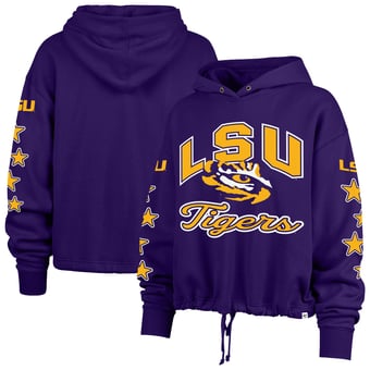 Women's '47  Purple LSU Tigers Starry Eyed Venice Pullover Hoodie