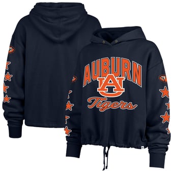 Women's '47  Navy Auburn Tigers Starry Eyed Venice Pullover Hoodie