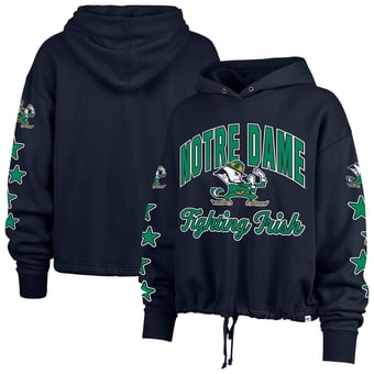 Women's '47  Navy Notre Dame Fighting Irish Starry Eyed Venice Pullover Hoodie