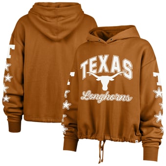 Women's '47  Texas Orange Texas Longhorns Starry Eyed Venice Pullover Hoodie