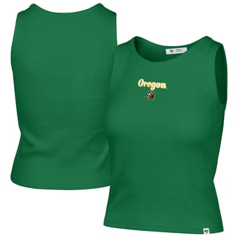Women's '47 Green Oregon Ducks Straight Cut Baby Rib Tank Top