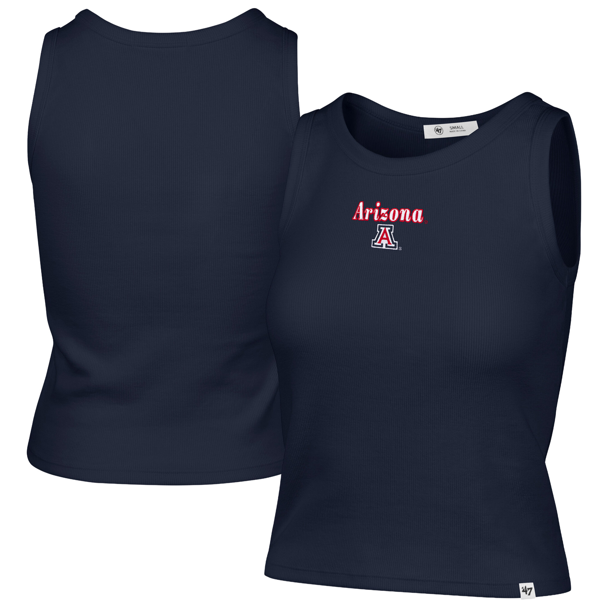 Women's '47 Navy Arizona Wildcats Straight Cut Baby Rib Tank Top