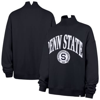 Women's '47  Navy Penn State Nittany Lions Mock Neck Sweatshirt