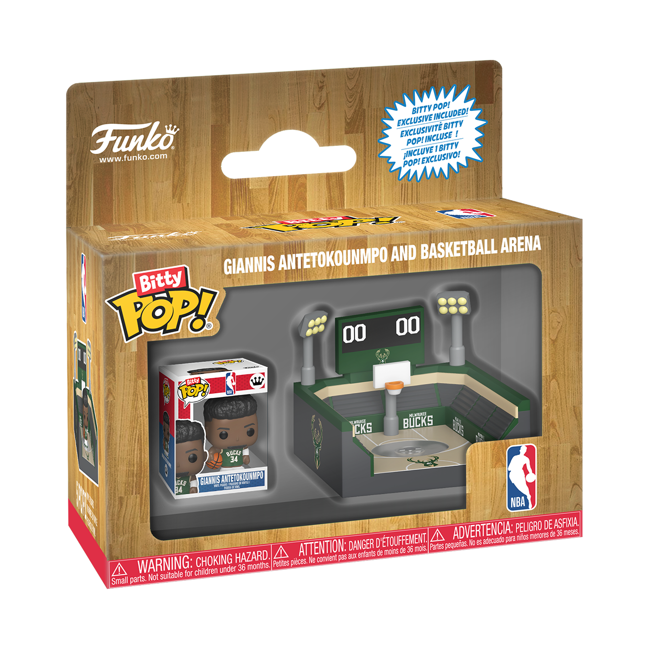 Funko Giannis Antetokounmpo Milwaukee Bucks Bitty POP! Town Arena