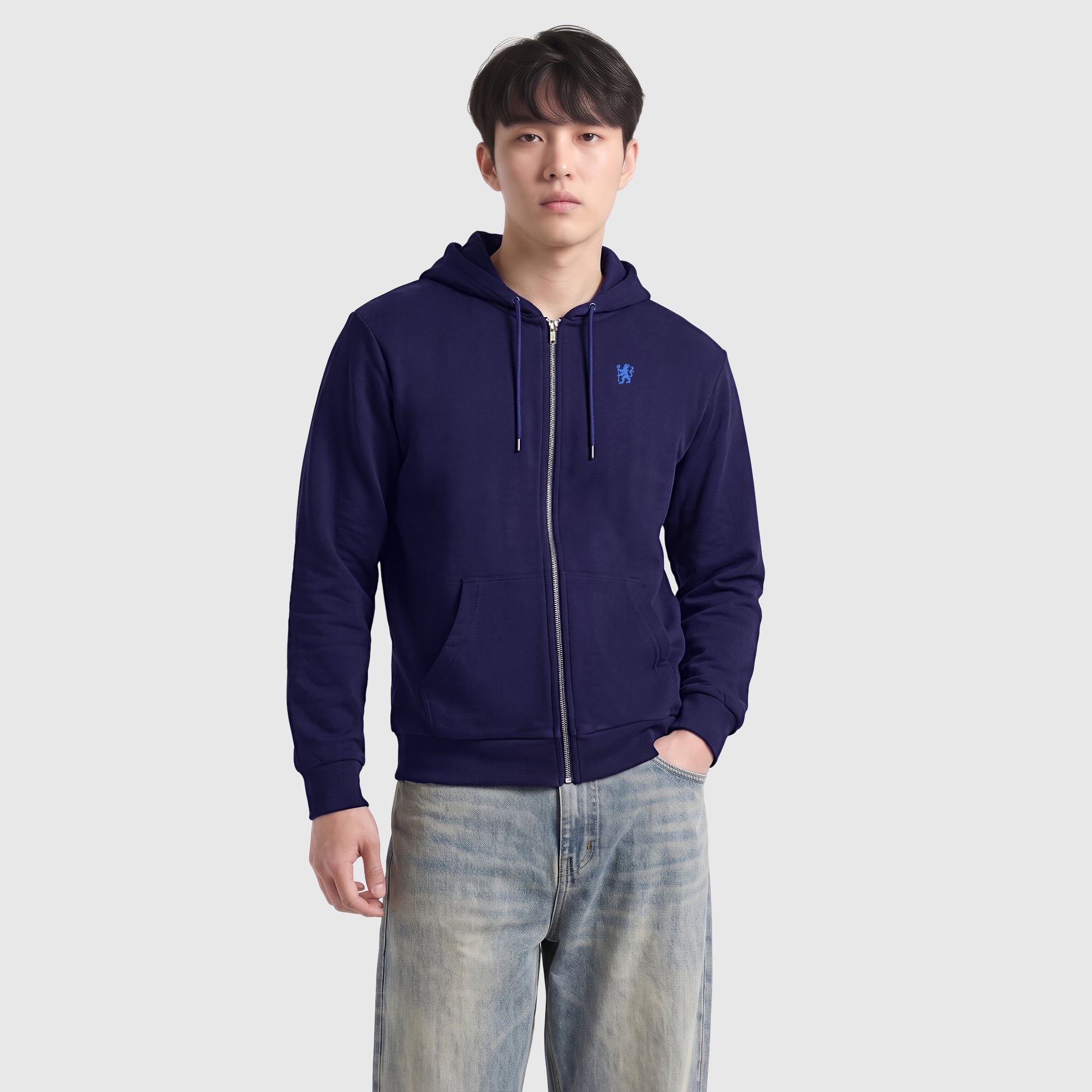 Sudadera con capucha y cremallera Chelsea Classics - Azul marino