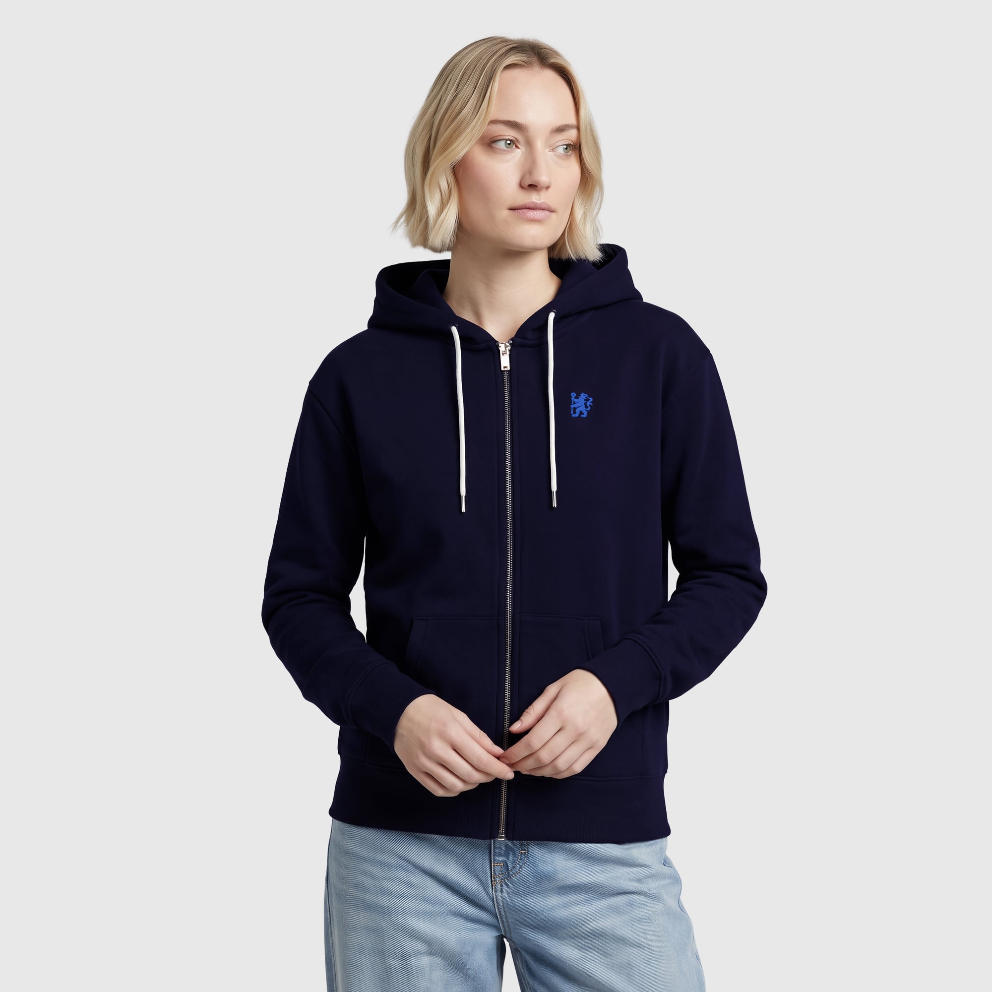 Chelsea Classics Kapuzenpullover mit Reißverschluss – Maritimes Blau – Damen
