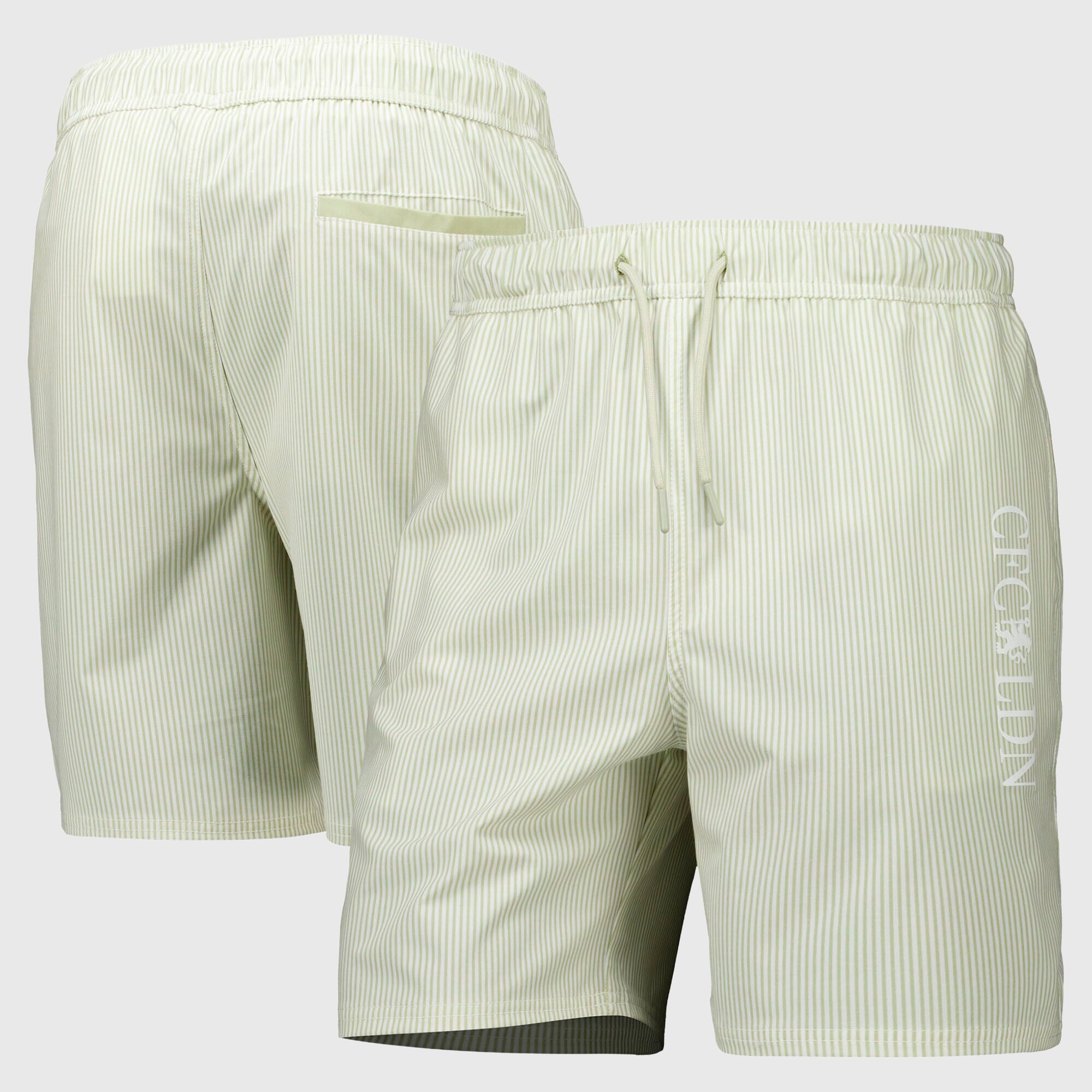 Chelsea Pin Stripe Swim Short - Sage Green