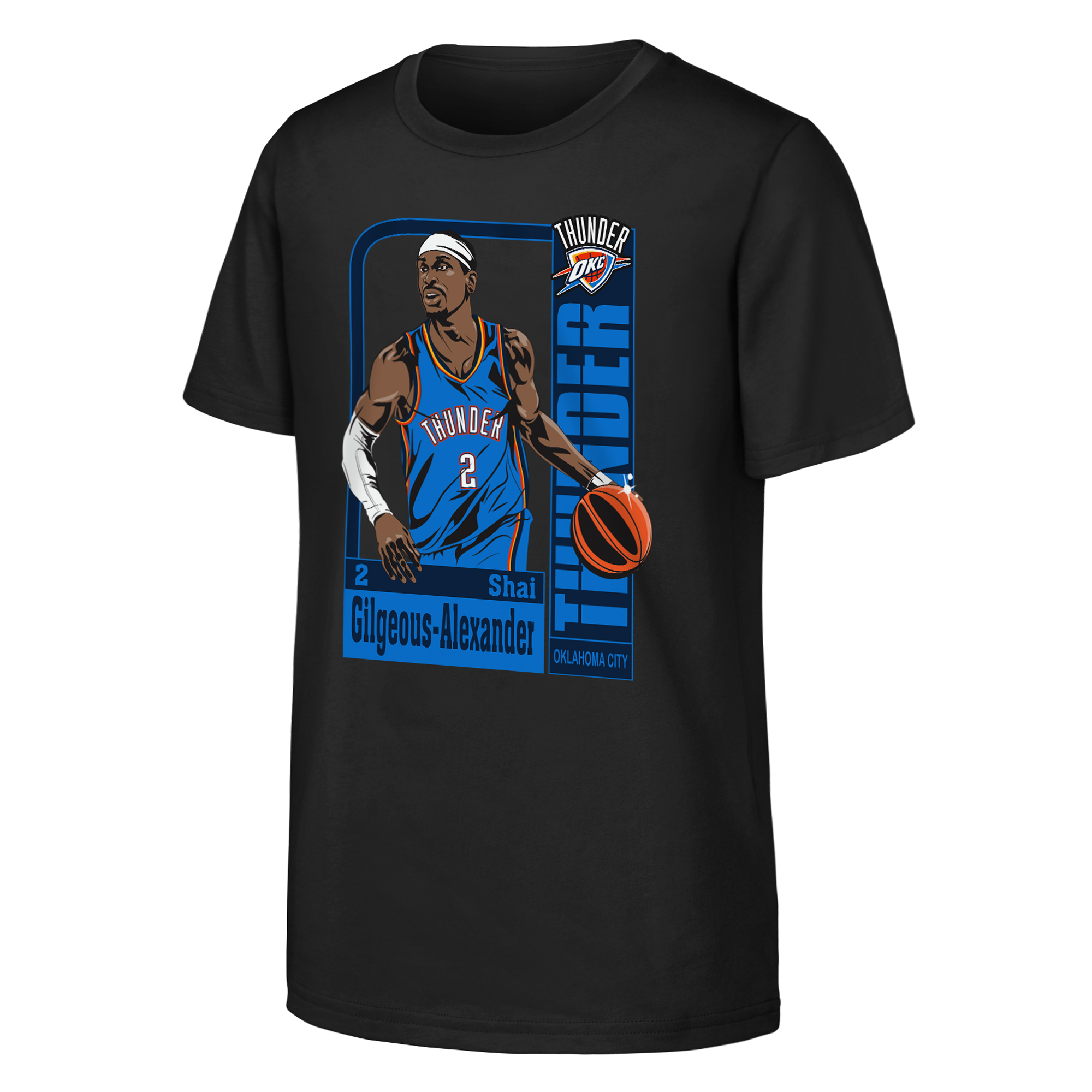 Youth Outerstuff Shai Gilgeous-Alexander Black Oklahoma City Thunder Calling Card T-Shirt