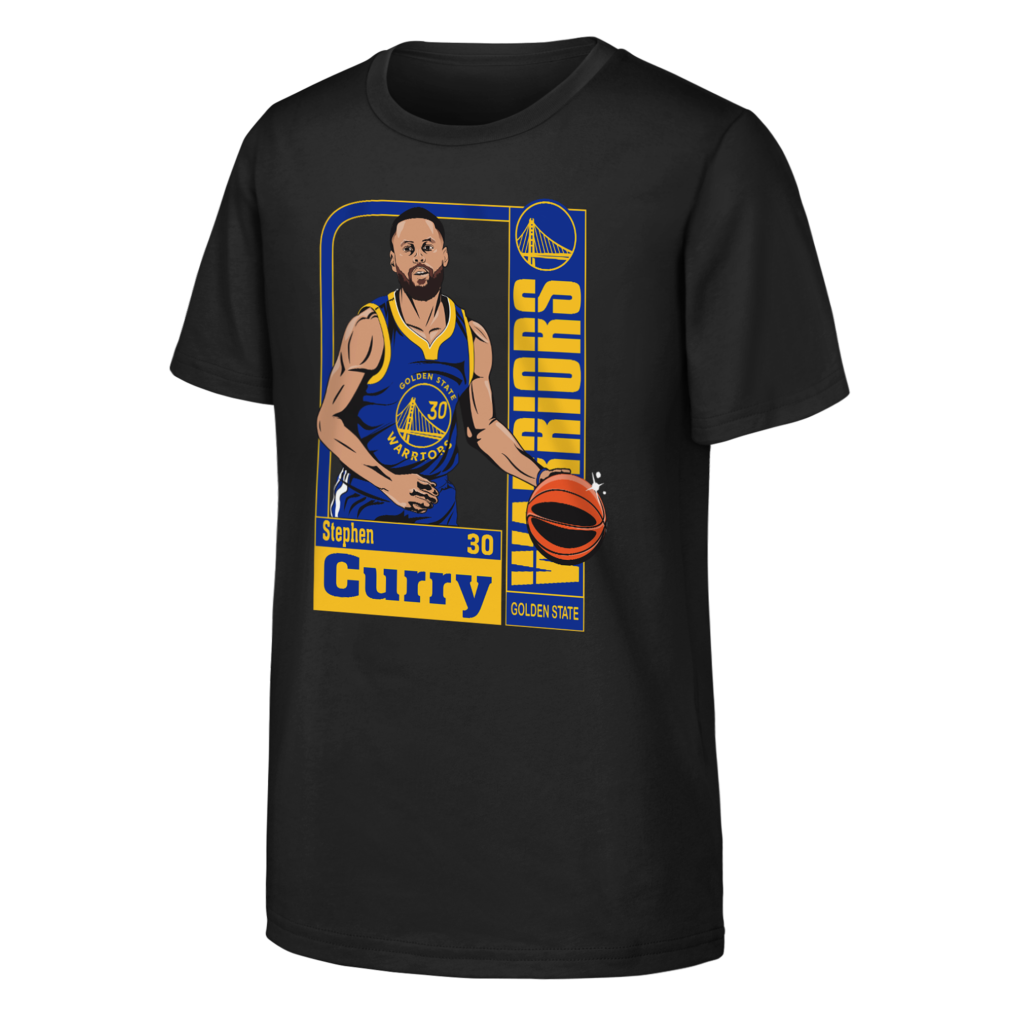 Youth Outerstuff Stephen Curry Black Golden State Warriors Calling Card T-Shirt