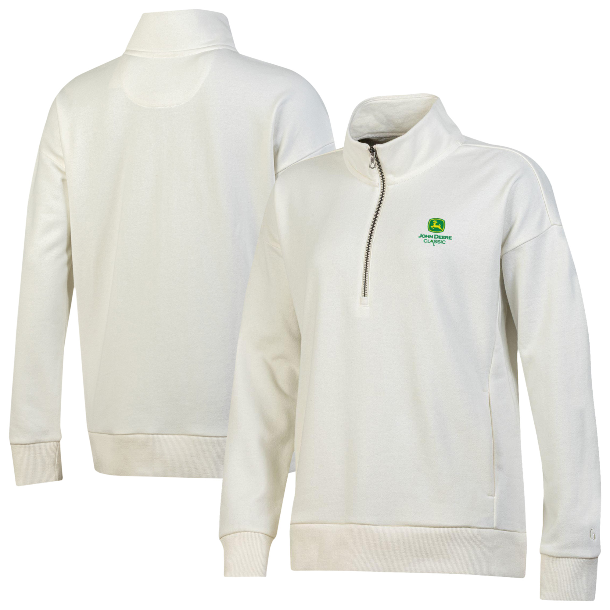 Women’s Gear For Sports White John Deere Classic Big Cotton Everlee Quarter-Zip Sweatshirt Women’s Gear For Sports White John Deere Classic Big Cotton Everlee Quarter-Zip Sweatshirt