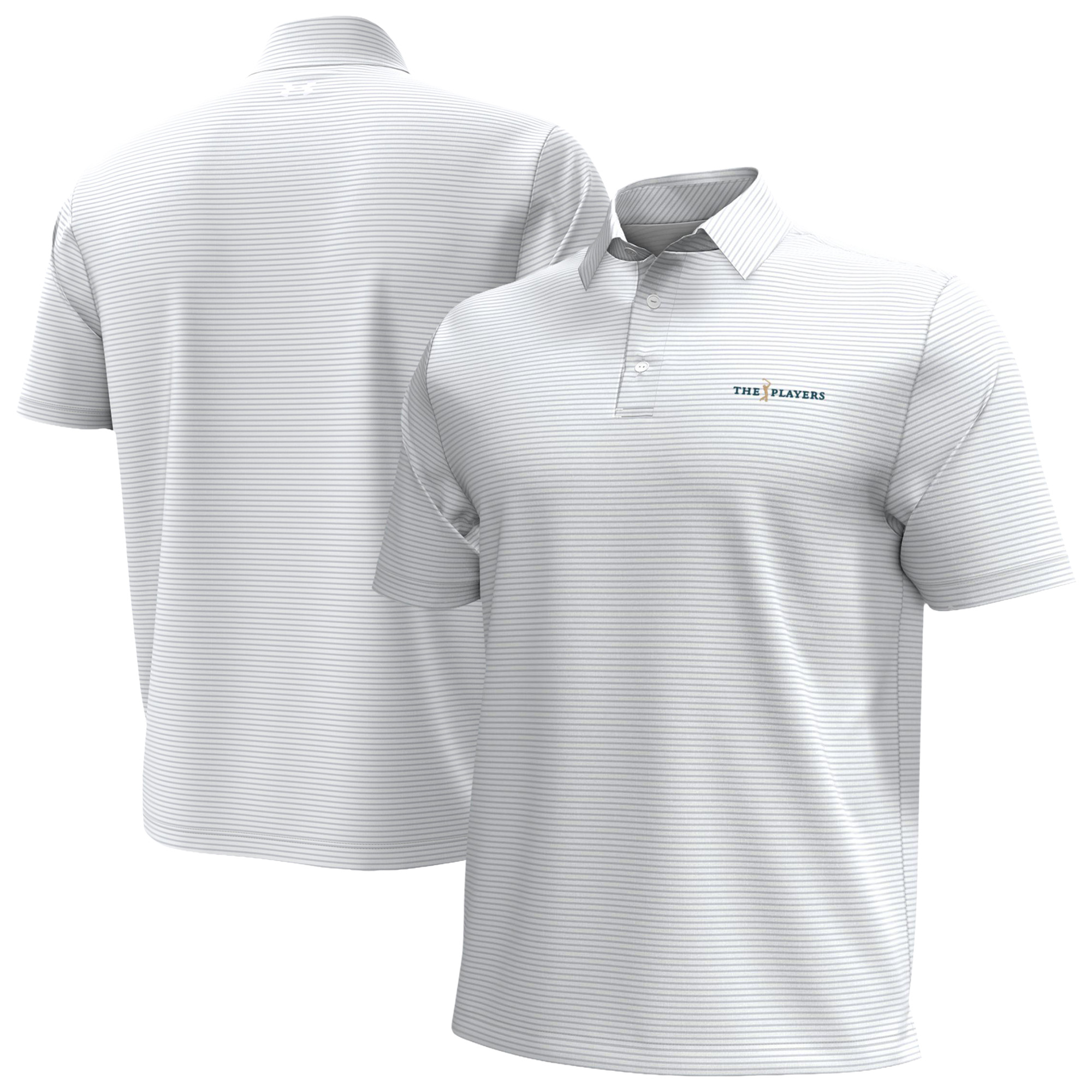 Men’s Under Armour White THE PLAYERS Aura Stripe Polo Men’s Under Armour White THE PLAYERS Aura Stripe Polo