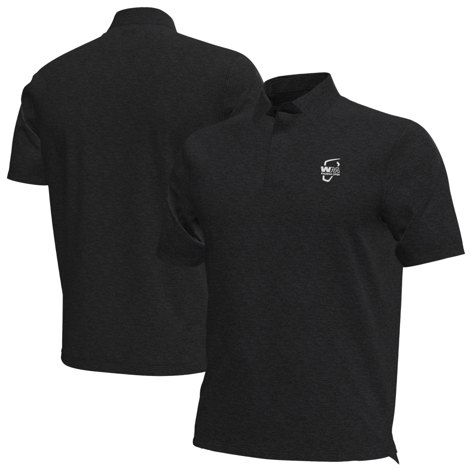 Men’s Under Armour Black WM Phoenix Open Drive Heather Polo Men’s Under Armour Black WM Phoenix Open Drive Heather Polo