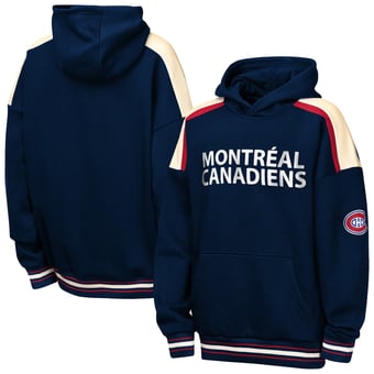 Youth Outerstuff  Navy Montreal Canadiens Camaraderie Oversized Fleece Hoodie