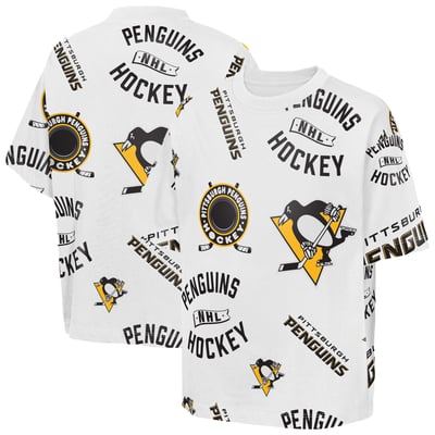 Youth Outerstuff  White Pittsburgh Penguins Unstoppable Elevated T-Shirt