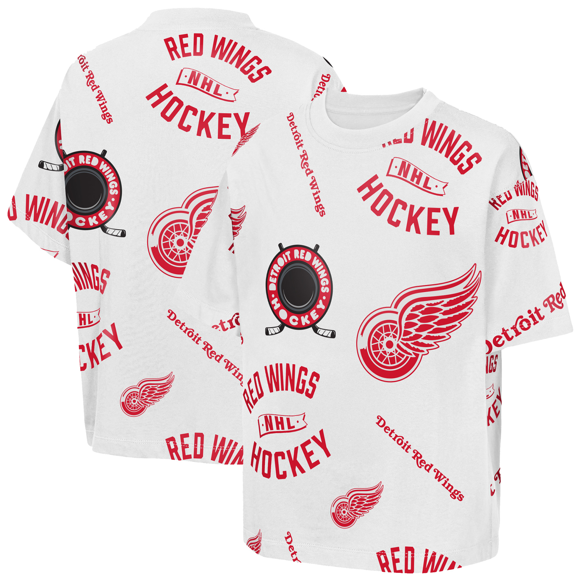 Youth Outerstuff  White Detroit Red Wings Unstoppable Elevated T-Shirt