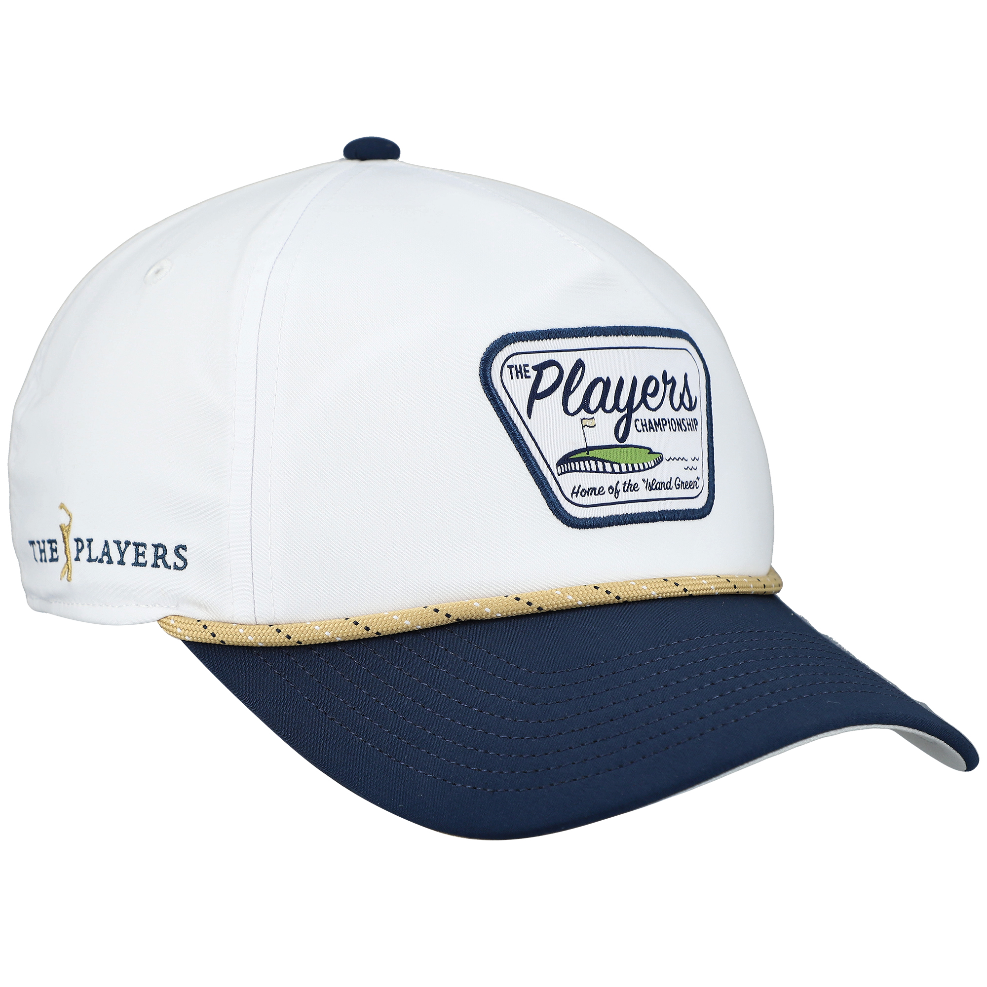 Men’s FootJoy White THE PLAYERS Island Green Patch Rope Adjustable Hat Men’s FootJoy White THE PLAYERS Island Green Patch Rope Adjustable Hat