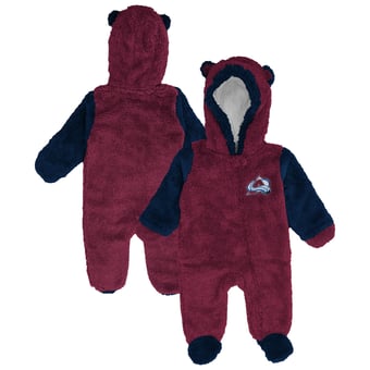 Newborn & Infant Outerstuff Burgundy Colorado Avalanche Stay Napping Fleece Bunting Full-Zip Sleeper