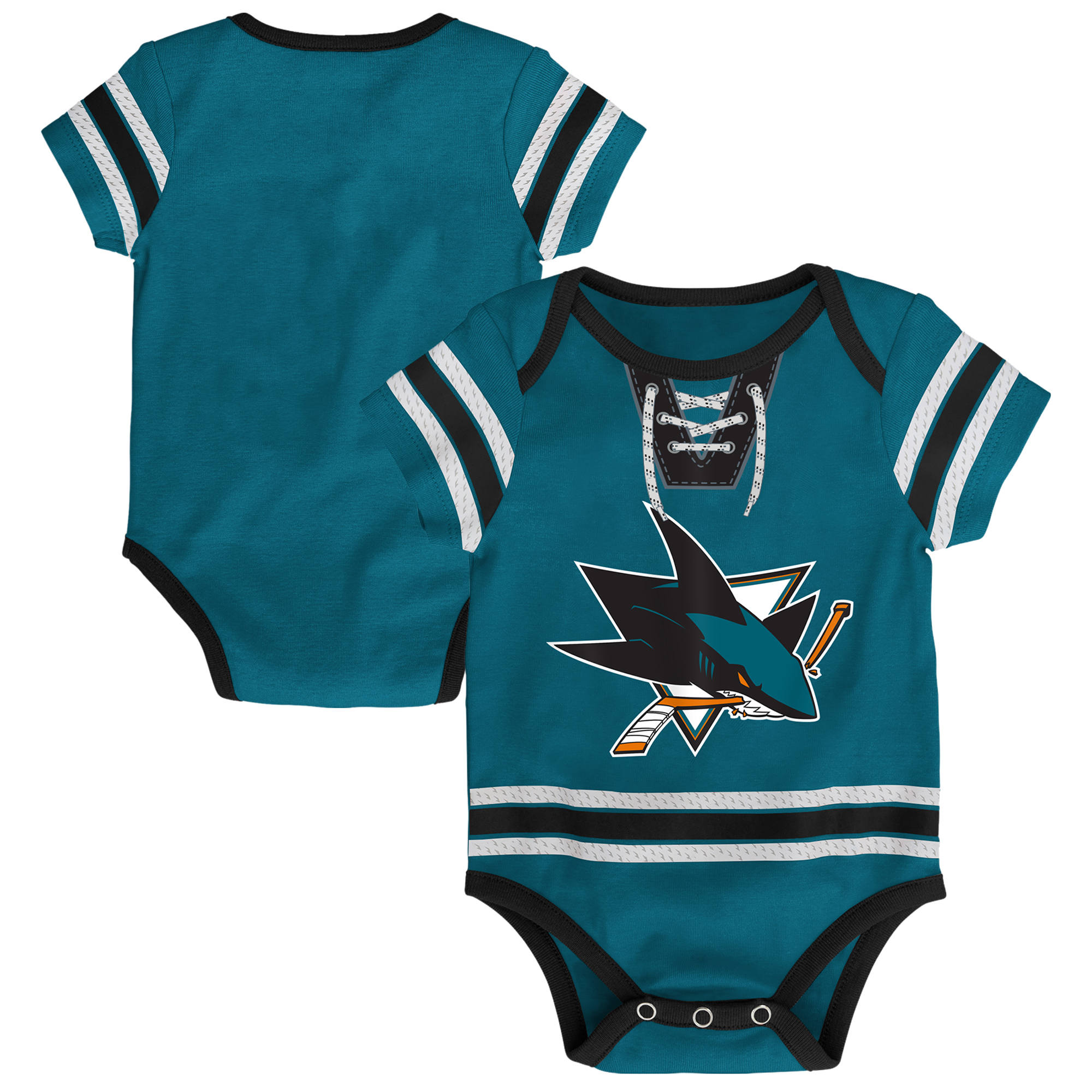 Newborn Outerstuff  Teal San Jose Sharks Hockey Bodysuit