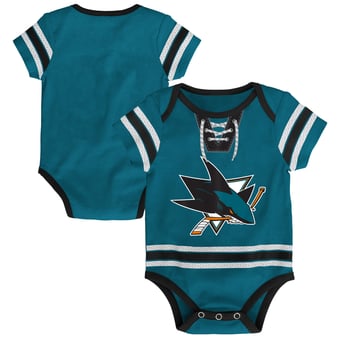 Newborn Outerstuff  Teal San Jose Sharks Hockey Bodysuit