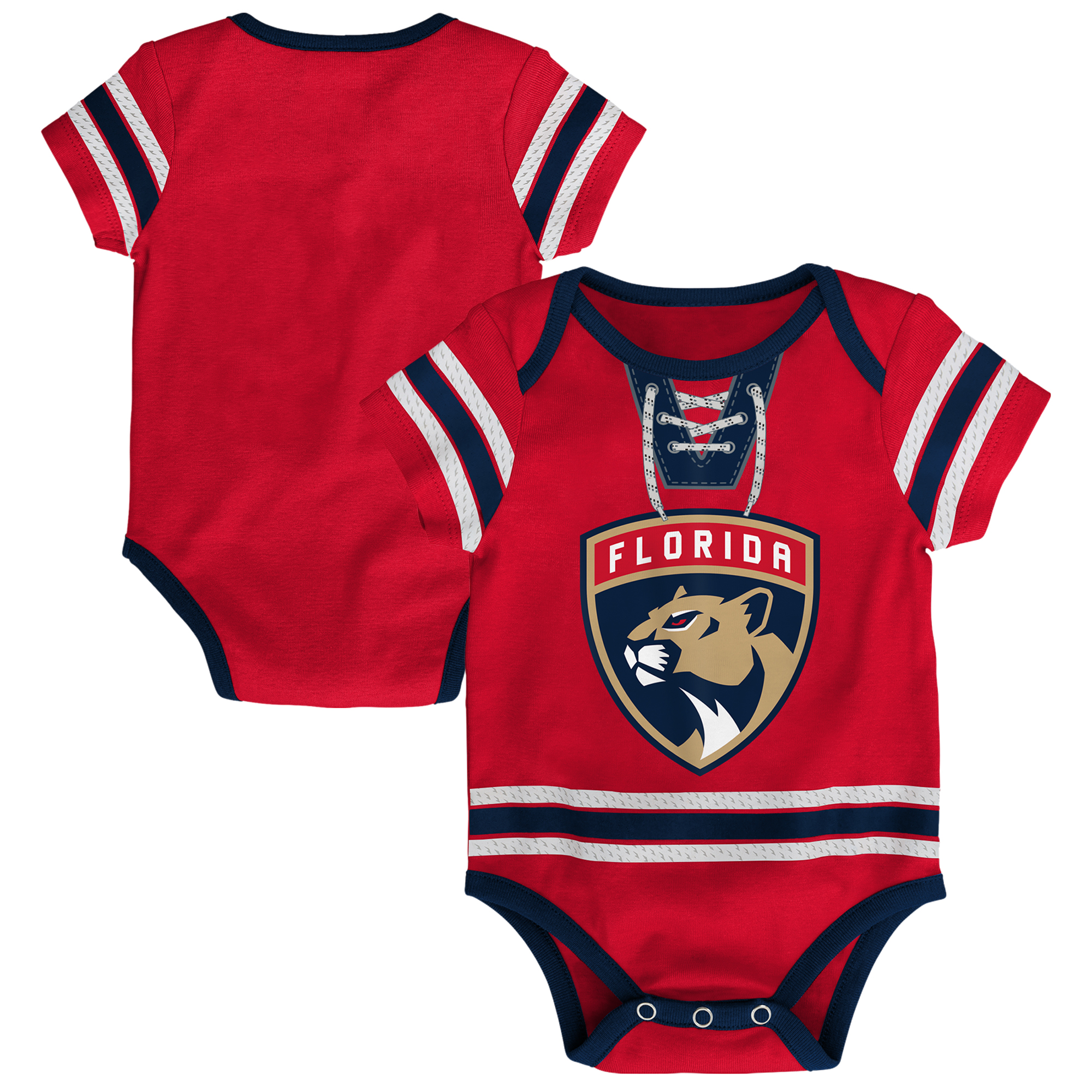Newborn Outerstuff  Red Florida Panthers Hockey Bodysuit