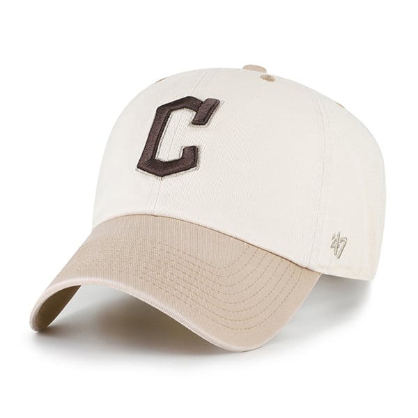 Men's '47  Natural/Tan Cleveland Guardians Neutral Terrain Clean Up Adjustable Hat