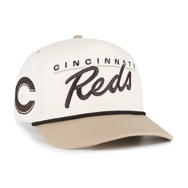 Men's '47  Natural/Tan Cincinnati Reds Neutral Terrain Hitch Rope Adjustable Hat