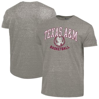 Men's Champion  Gray Texas A&M Aggies Ol' Sarge Basketball Tri-Blend T-Shirt