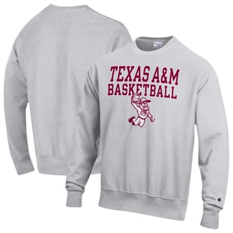 Men's Champion  Gray Texas A&M Aggies Ol' Sarge Basketball Reverse Weave Sweatshirt