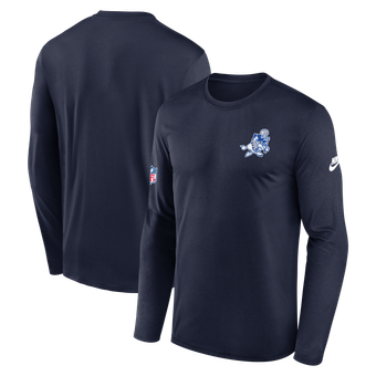 Men's Nike Navy Dallas Cowboys Legend Small Logo Dri-FIT Long Sleeve T-Shirt