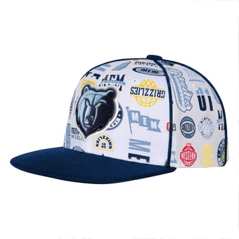 Youth Outerstuff White Memphis Grizzlies Piped Up Snapback Hat