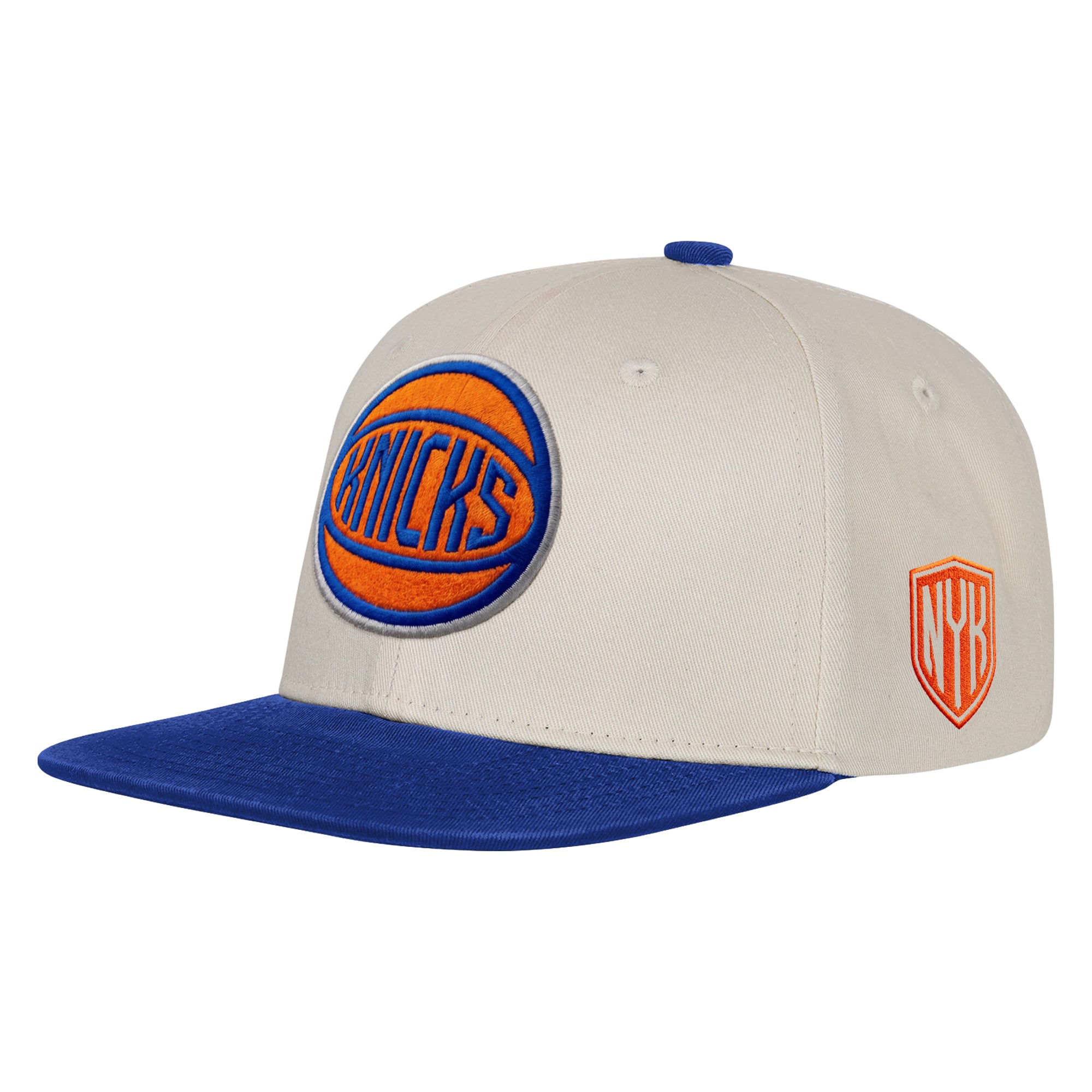 Youth Outerstuff Natural/Blue New York Knicks Stacks Snapback Hat
