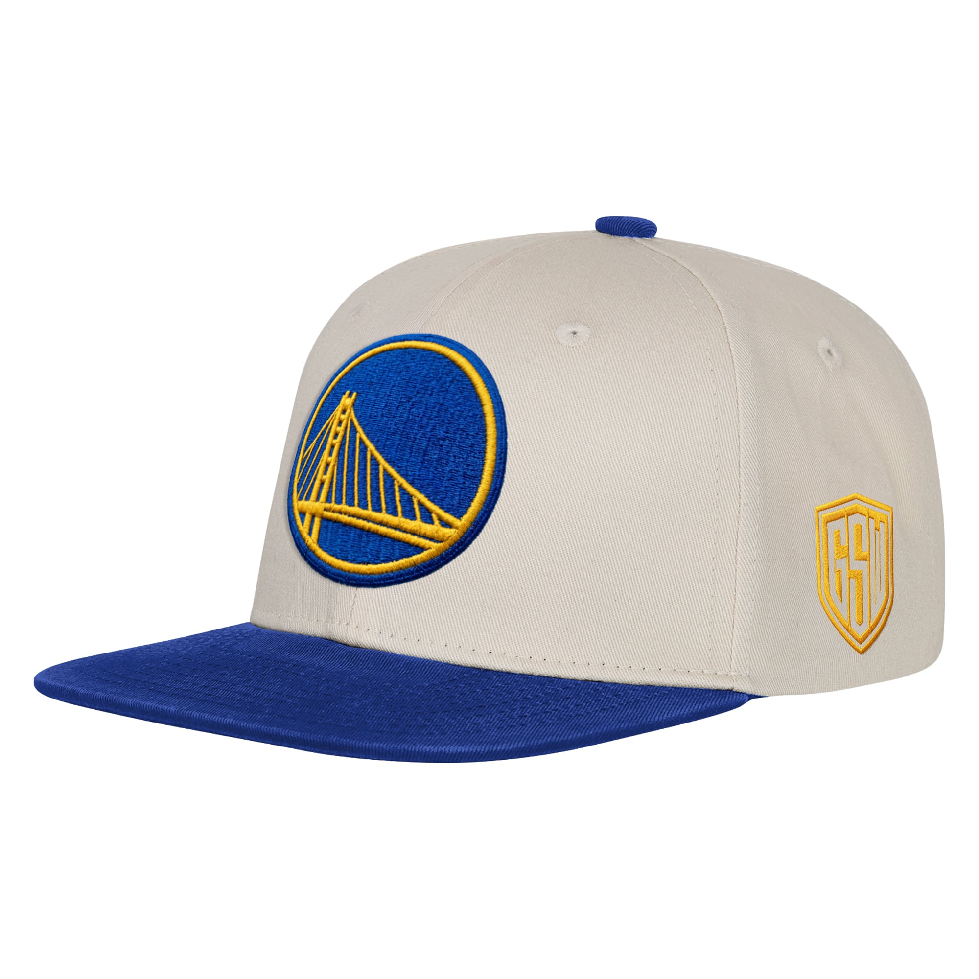 Youth Outerstuff Natural/Royal Golden State Warriors Stacks Snapback Hat
