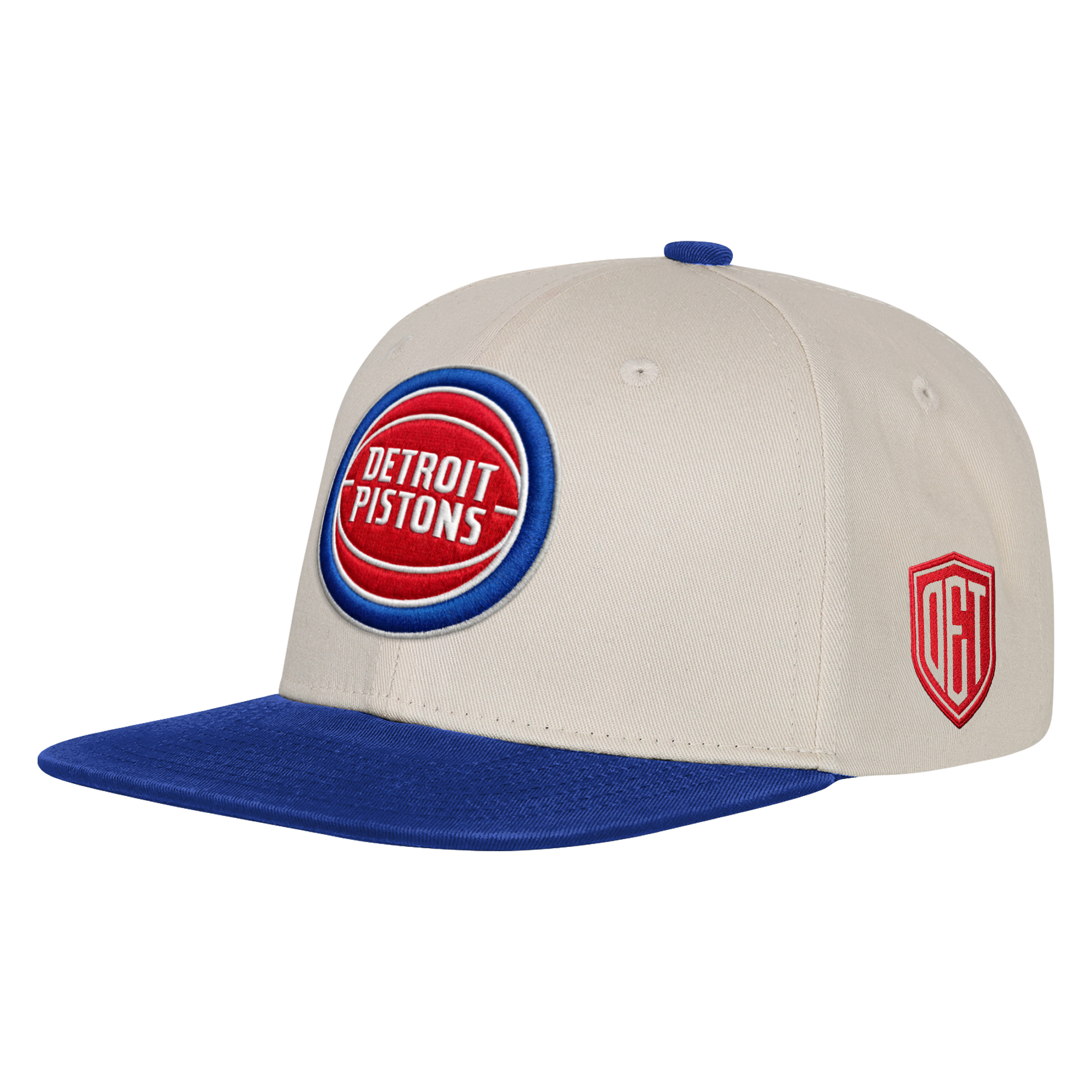 Youth Outerstuff Natural/Blue Detroit Pistons Stacks Snapback Hat