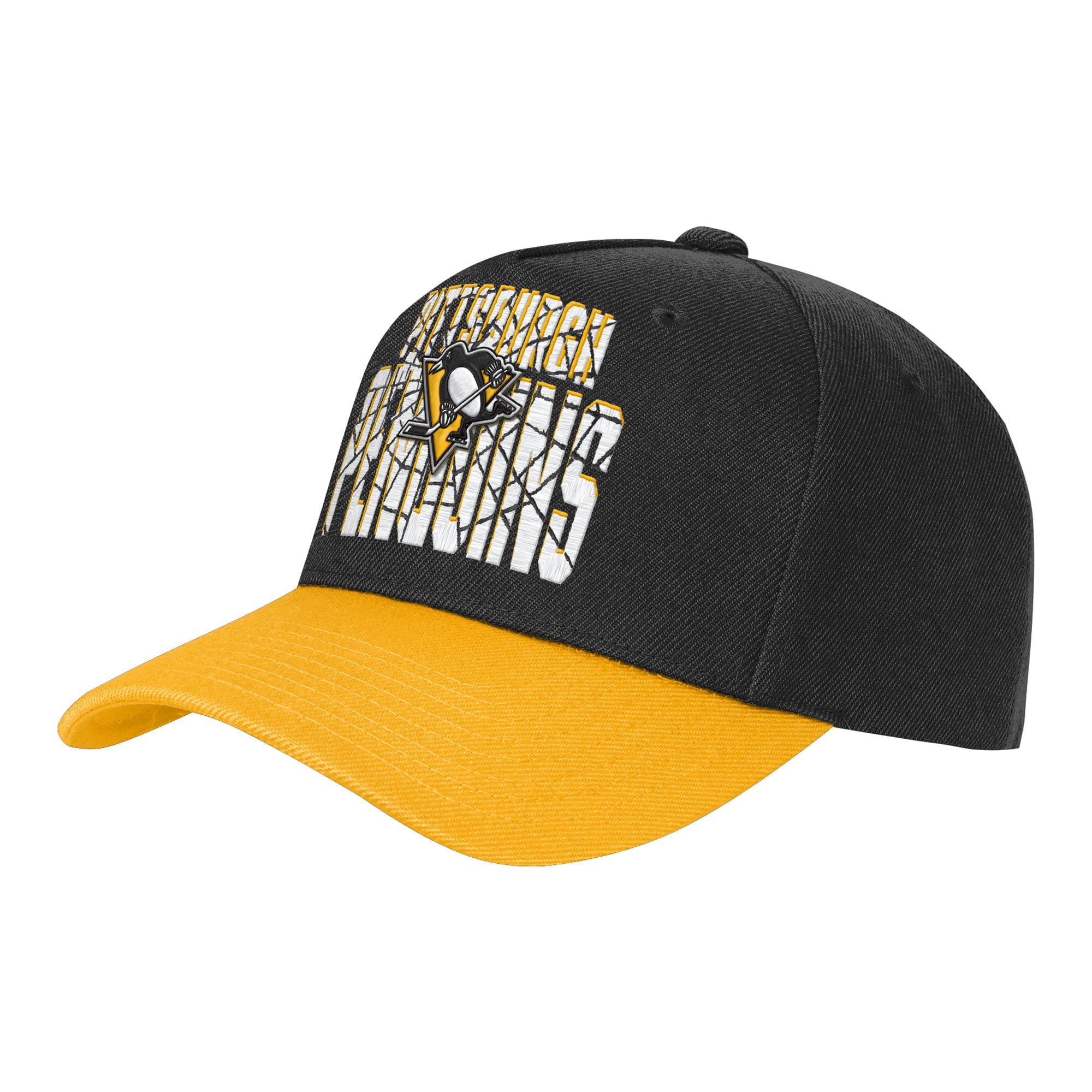 Youth Outerstuff Black/Gold Pittsburgh Penguins Ice Breaker Adjustable Hat