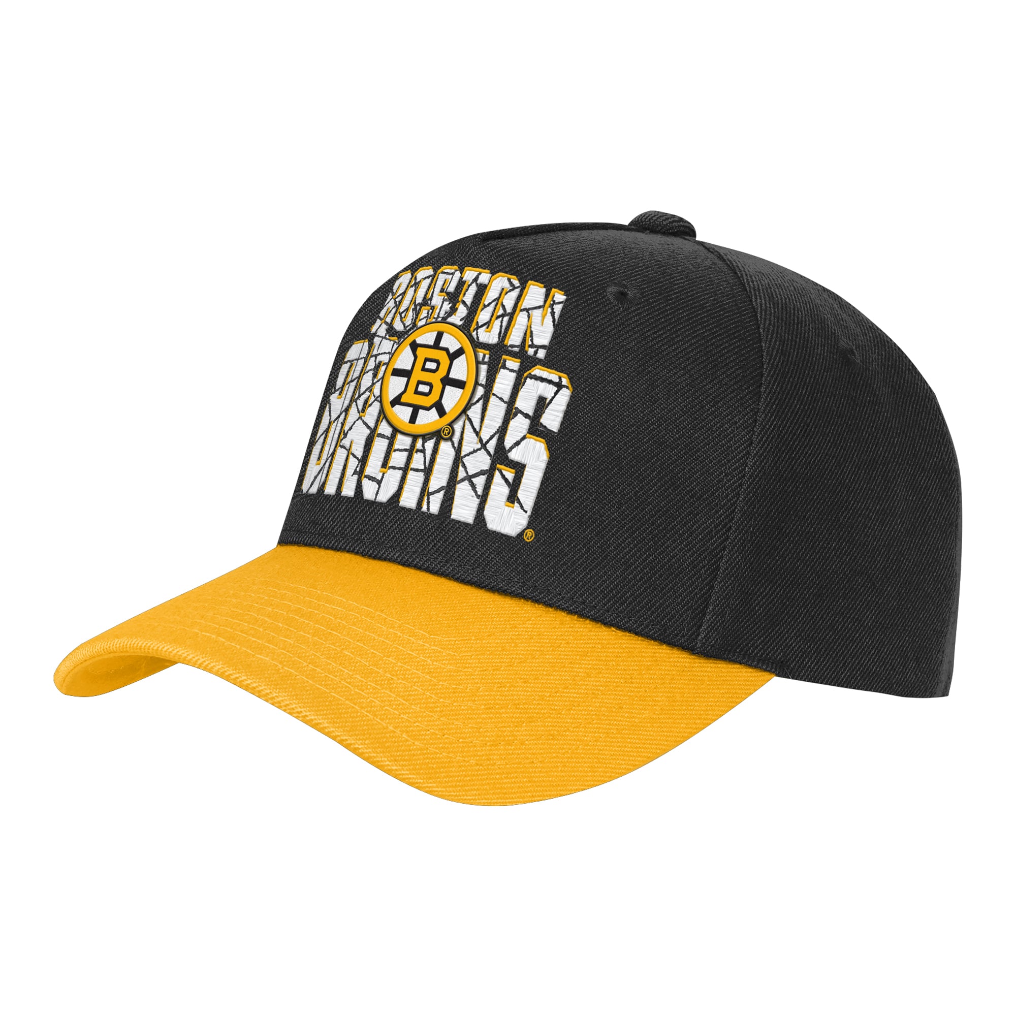Youth Outerstuff Black/Gold Boston Bruins Ice Breaker Adjustable Hat