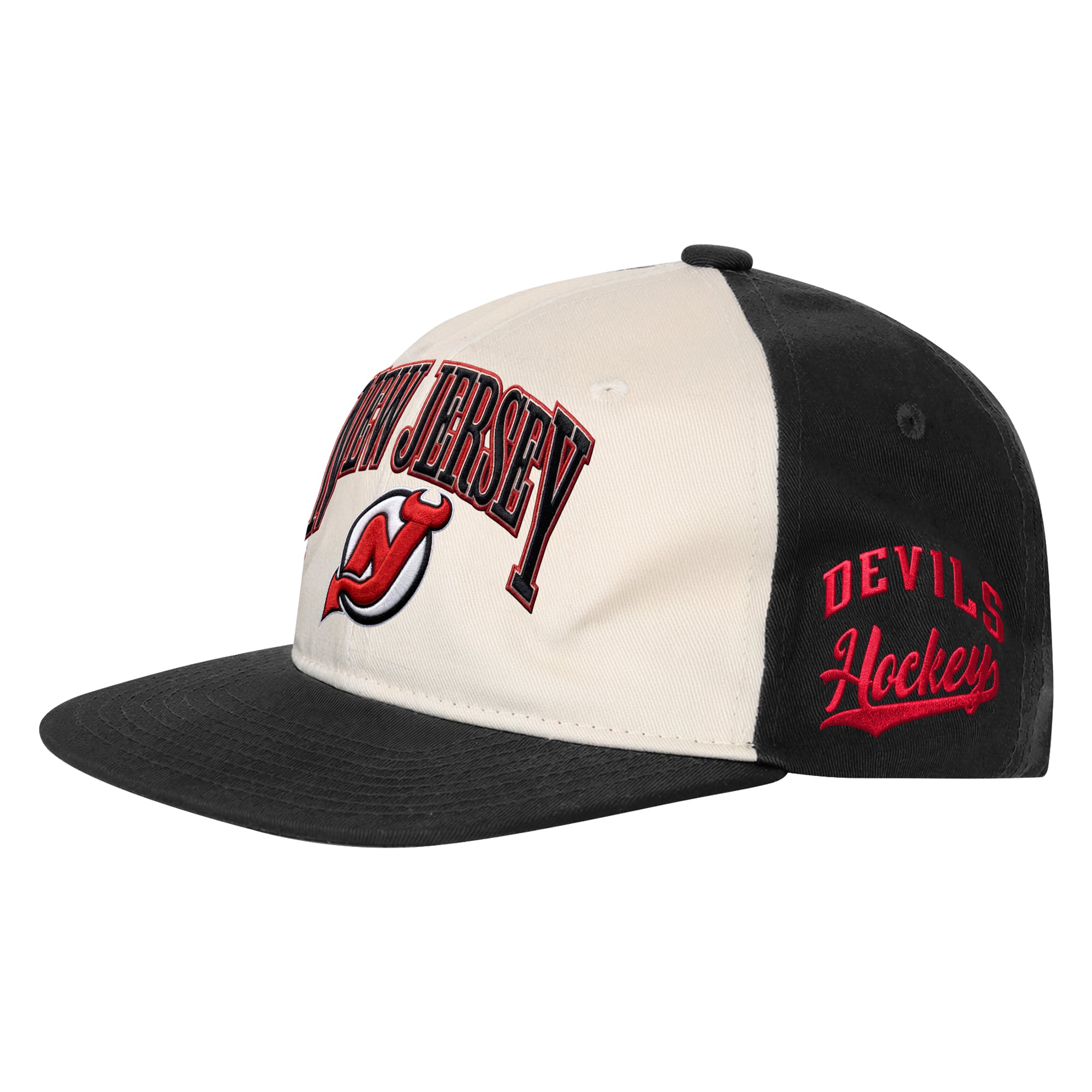 Youth Outerstuff Natural/Black New Jersey Devils Arch Snapback Hat