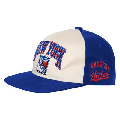 Youth Outerstuff Natural/Blue New York Rangers Arch Snapback Hat
