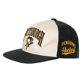 Youth Outerstuff Natural/Black Pittsburgh Penguins Arch Snapback Hat