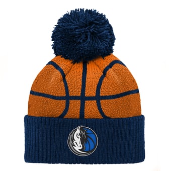 Preschool Navy Dallas Mavericks Basketball Head Cuffed Knit Hat with Pom